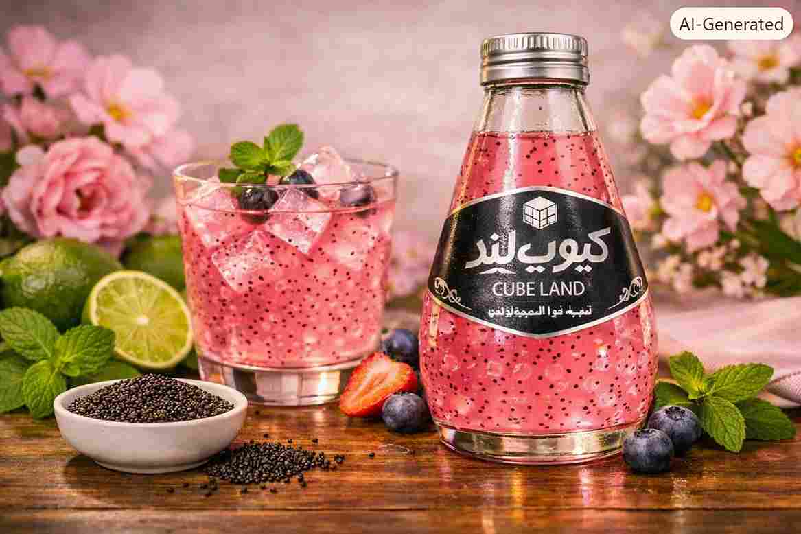 نوشیدنی تخم شربتی کیوب لند با فرمی متفاوت از نوشیدنی های سنتی