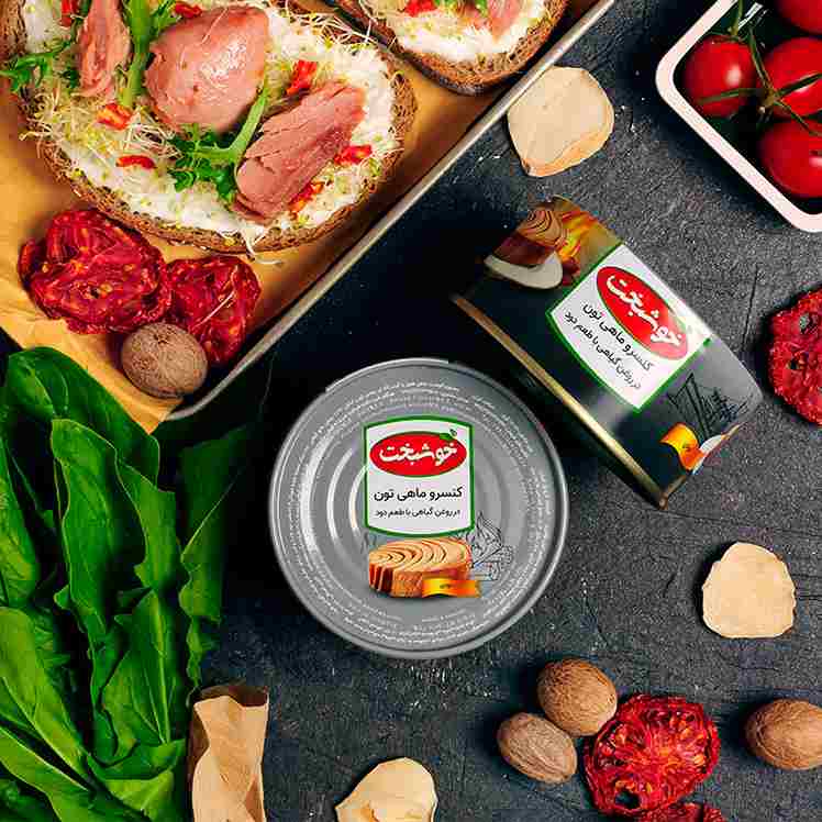 کنسرو تن ماهی دودی تهیه شده از ماهی مرغوب