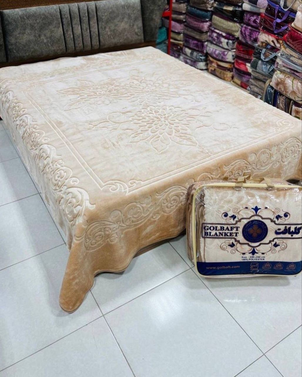 تصویر 1 از خرید عمده و تامین مستقیم پتو گلبافت دونفره