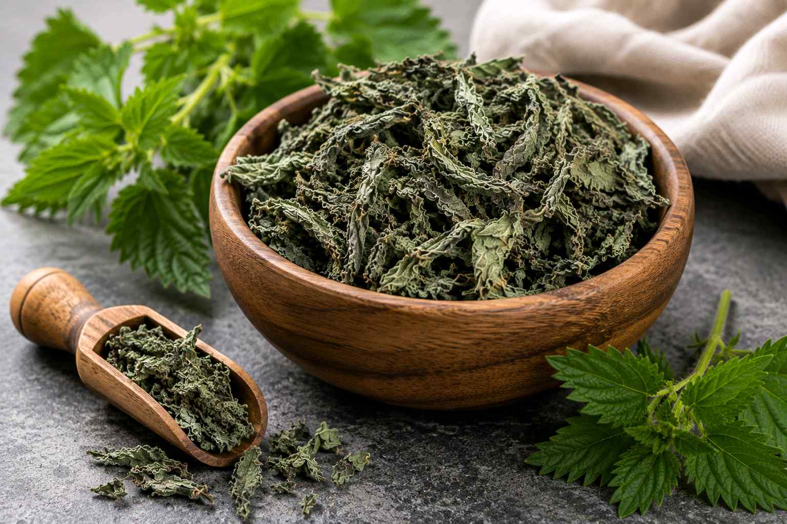 تصویر 2 از فروش عمده برگ گزنه خشک درجه یک؛ مناسب برای صنایع دارویی، غذایی و عطاری‌ها