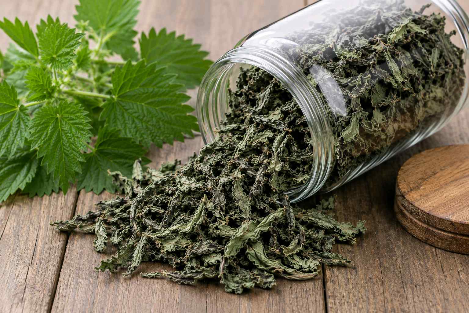 تصویر 1 از فروش عمده برگ گزنه خشک درجه یک؛ مناسب برای صنایع دارویی، غذایی و عطاری‌ها