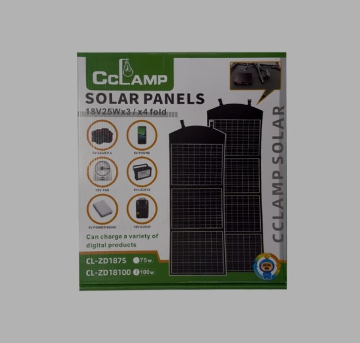 تصویر 1 از پنل خورشیدی تاشو CCLAMP مدل CL-ZD18100 | توان 100 وات