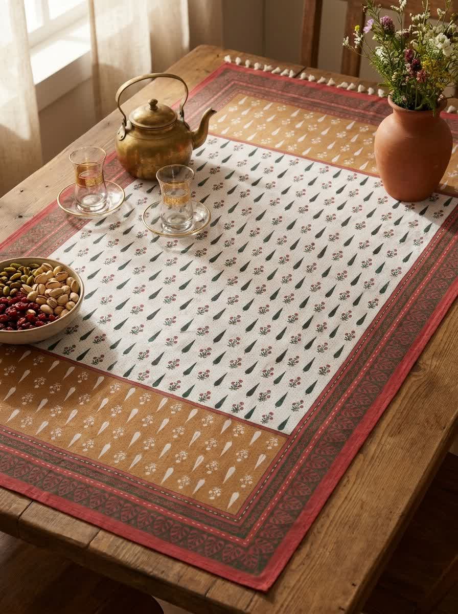 رومیزی سنتی مخمل کاج
