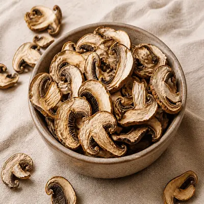 قارچ دکمه ای اسلایس خشک ممتاز