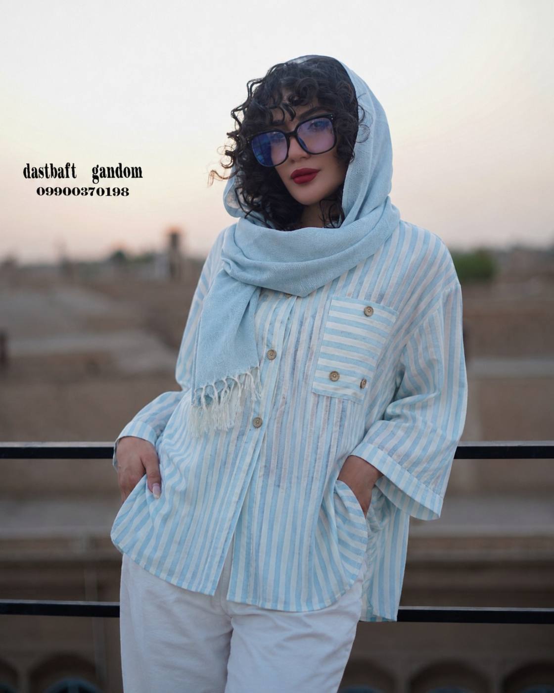 تصویر 4 از ست شال و لباس نخی