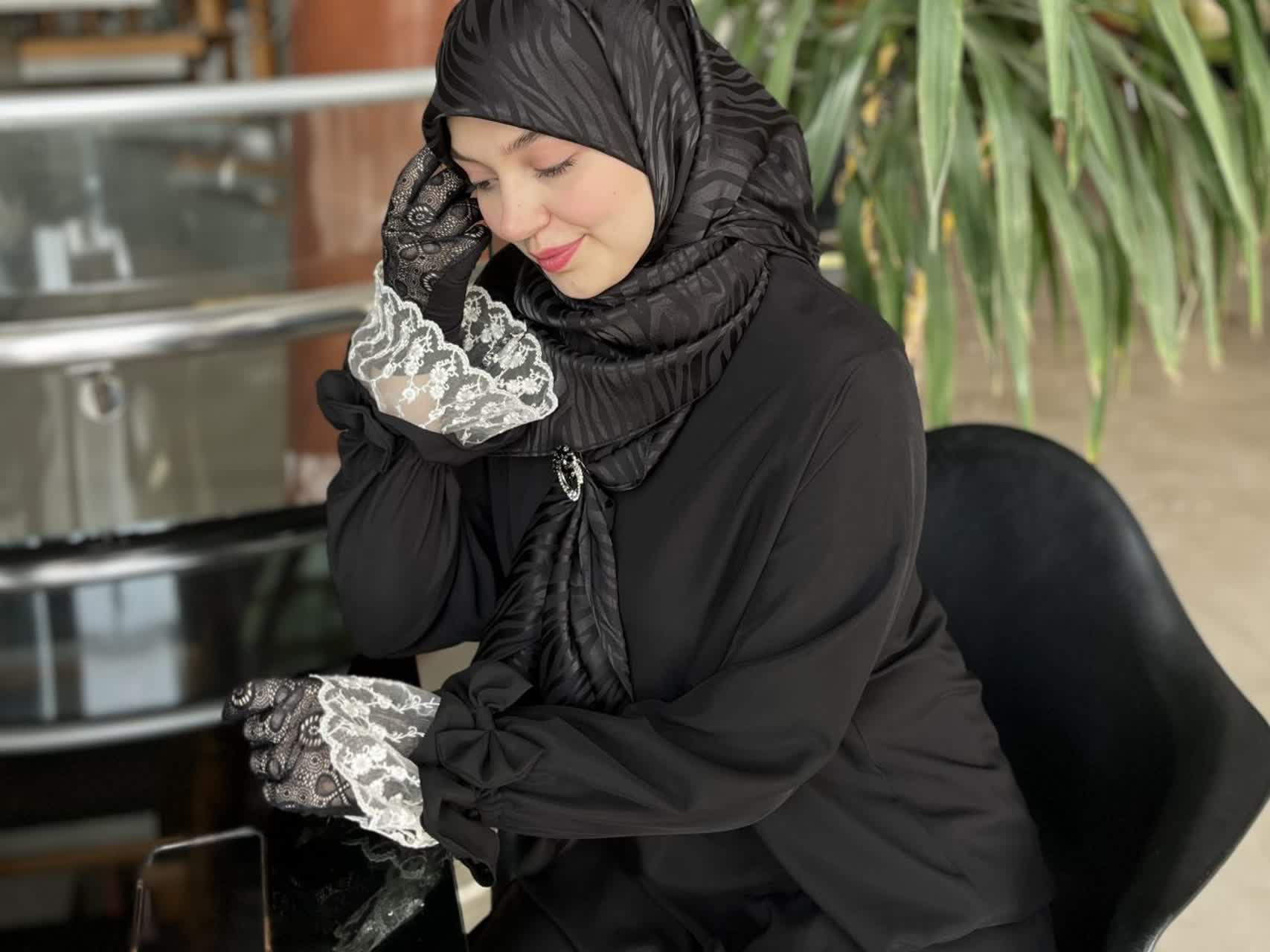 تصویر 5 از قیمت عمده عبا مشکی مچ توری + خرید مستقیم از تولیدی