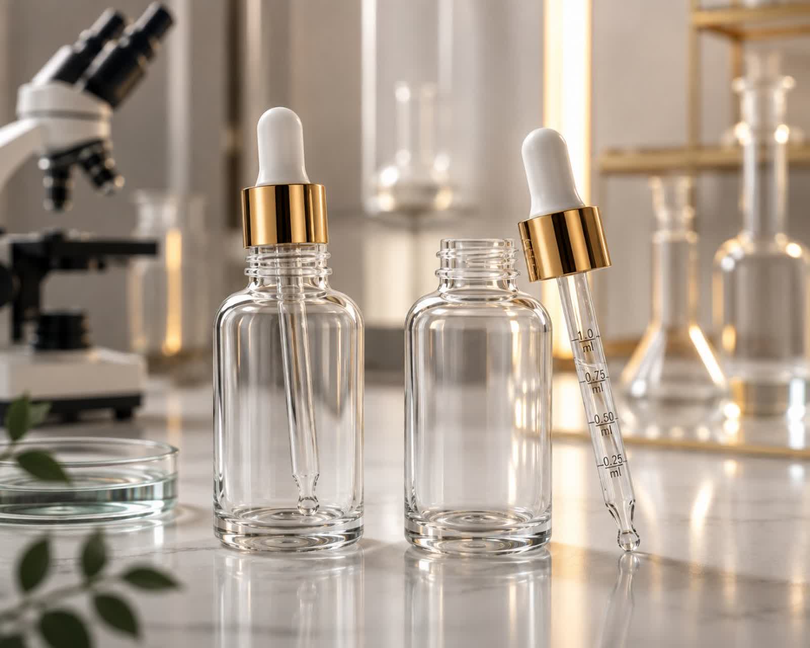 بطری قطره چکان دارویی شیشه ای مدرج ،دقت