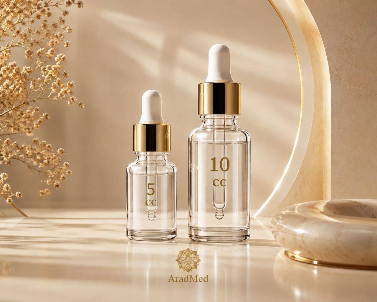 بطری قطره چکان شیشه ای روغن 5cc و 10cc آرادمِد