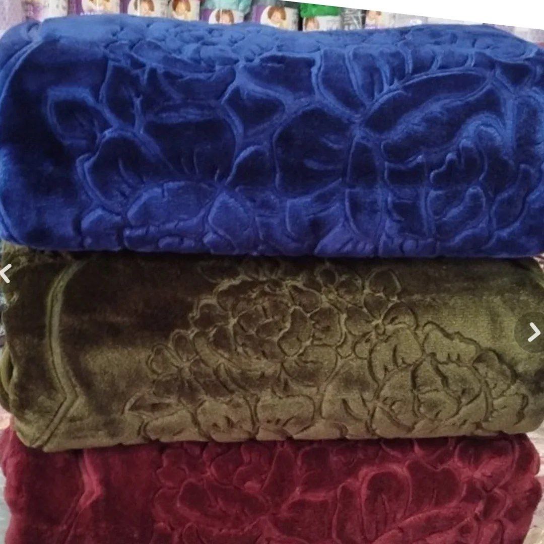 خرید عمده و کف بازار پتو نرمین ساده دونفره