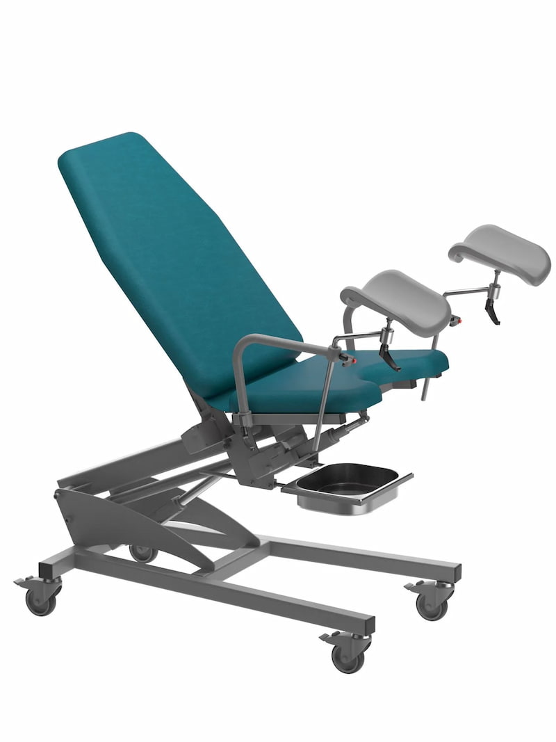 تخت ژنیکولوژی مکانیکی با ساختار مستحکم و روکش بهداشتی