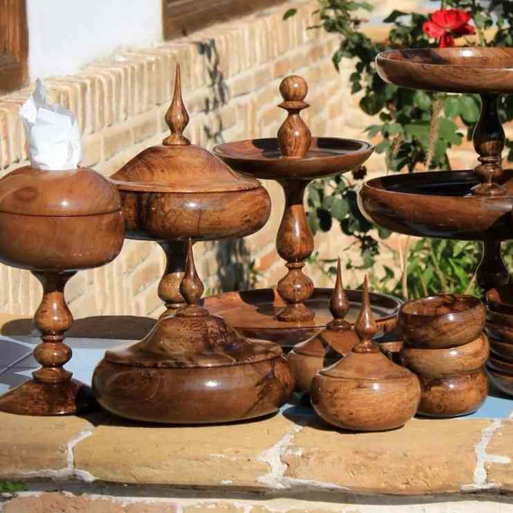 ظروف پذیرایی چوبی زیبا