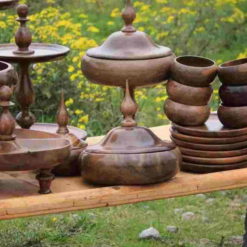 تصویر 4 از ظروف پذیرایی چوبی زیبا