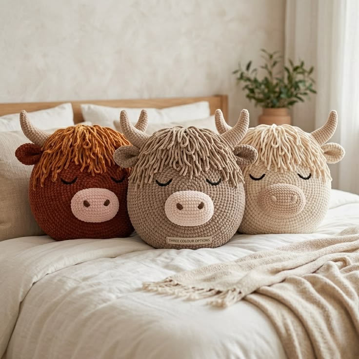 کوسن بافت طرح گاو