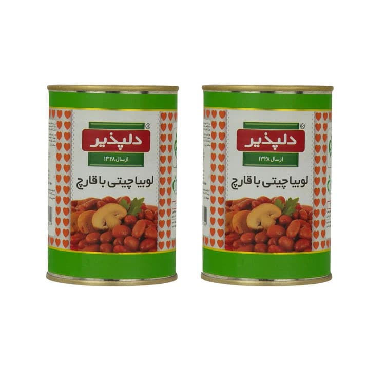 قیمت خرید کنسرو لوبیا چیتی با قارچ دلپذیر 420 گرمی با فروش عمده