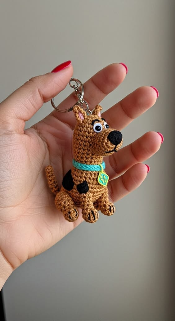جاکلیدی بافتنی فانتزی مدل سگ