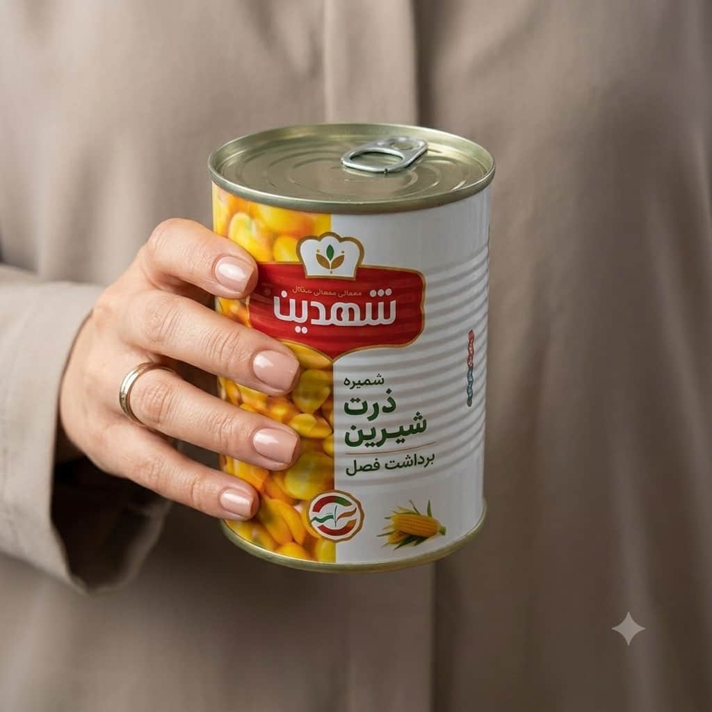 کنسرو ذرت شیرین شهدین یار همیشگی آشپزی سریع