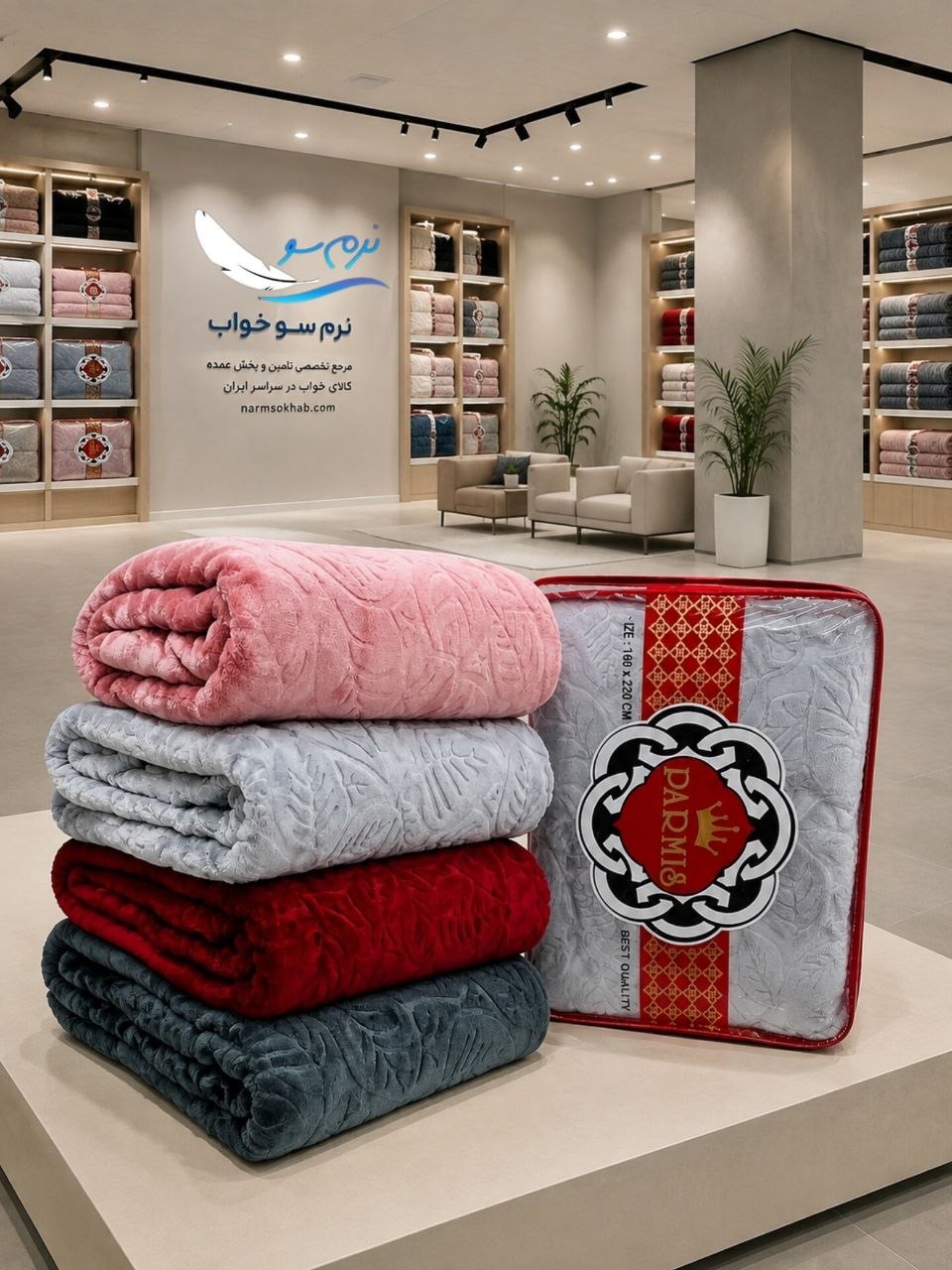 فروش عمده و قیمت ارزان پتو پارمیس تک نفره الوان