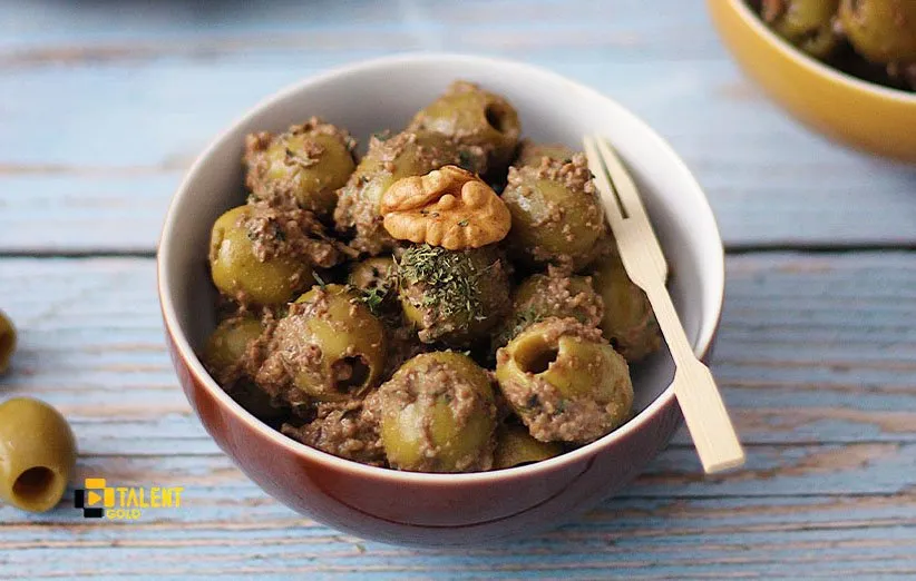 زیتون پرورده گردویی ممتاز ۳ کیلویی + چاشنی سنتی و خوش طعم اصیل شمالی