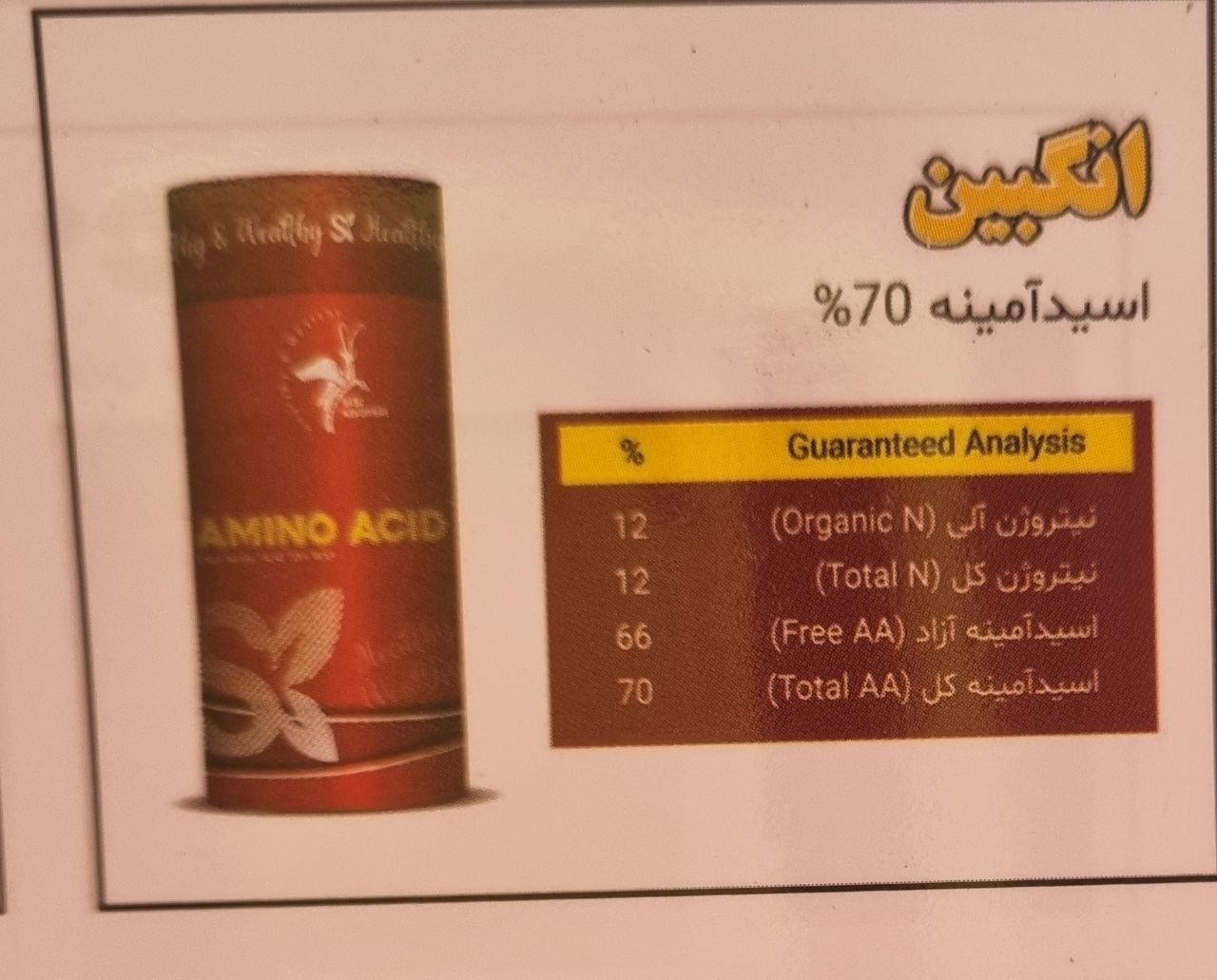 اسیدامینہ فروش بہ قیمت رقابتی