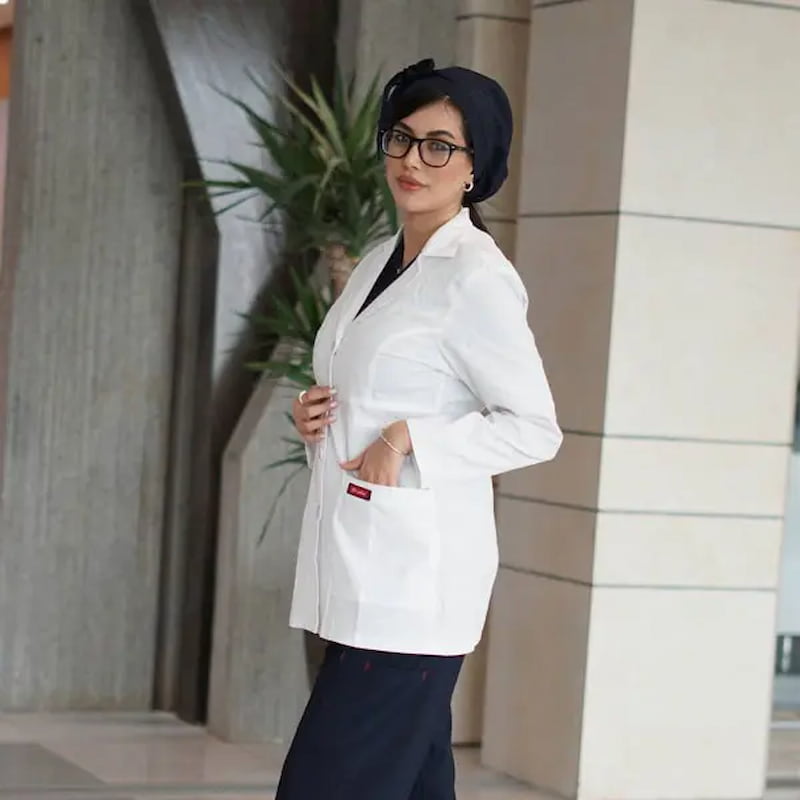 روپوش پزشکی کتی زنانه مدرن با تنخور زیبا و راحت