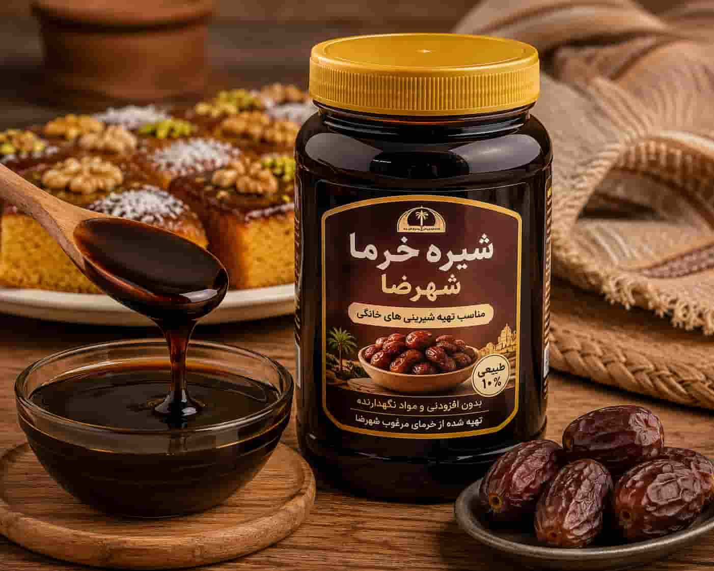 شیره خرما شهرضا مناسب تهیه شیرینی های خانگی