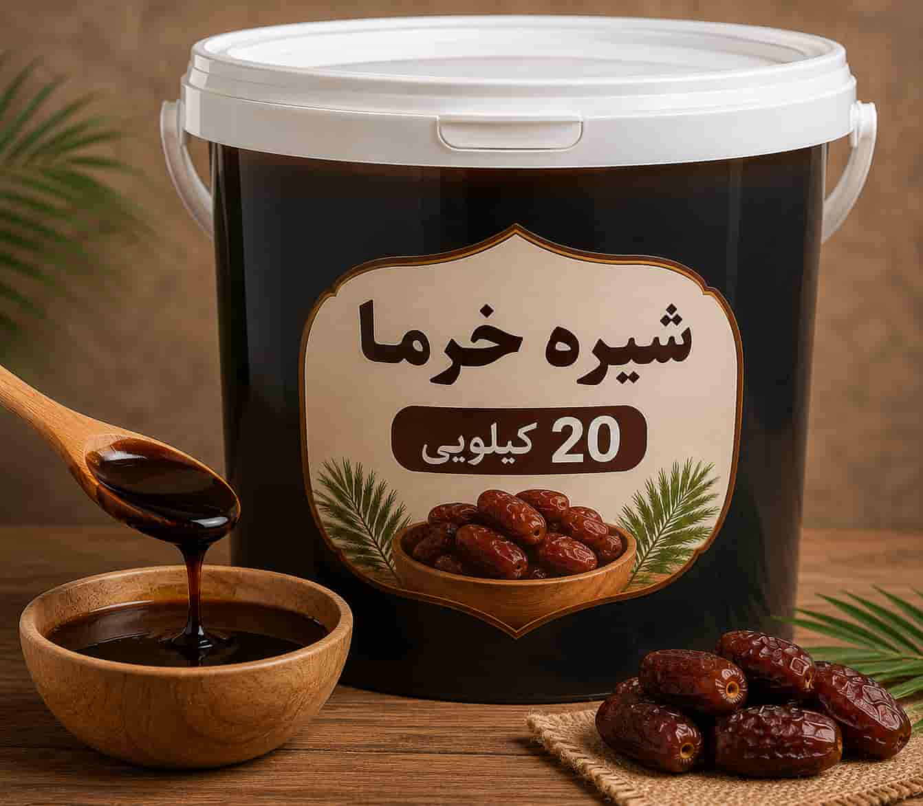 شیره خرما 20 کیلویی مناسب سفارش های تجاری بزرگ