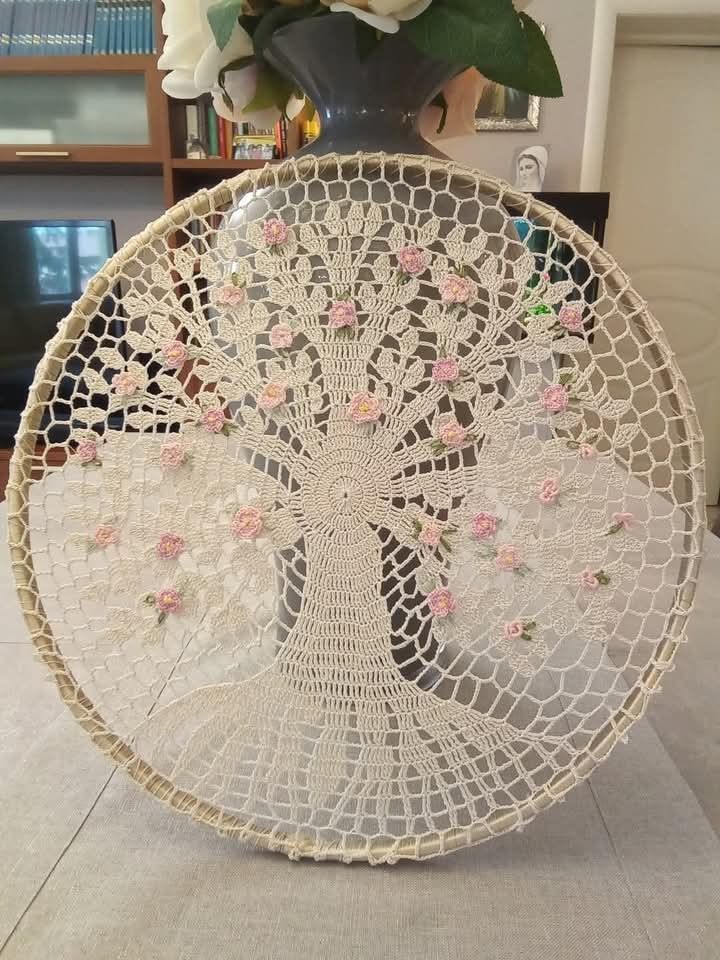 دیوارکوب بافتنی تکی طرح درخت جاویدان