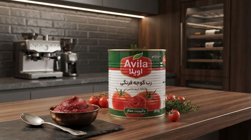 رب گوجه فرنگی 800 گرمی اویلا مناسب مصرف خانوار