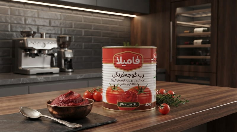 رب گوجه فرنگی 800 گرمی فامیلا با وزن مناسب عرضه