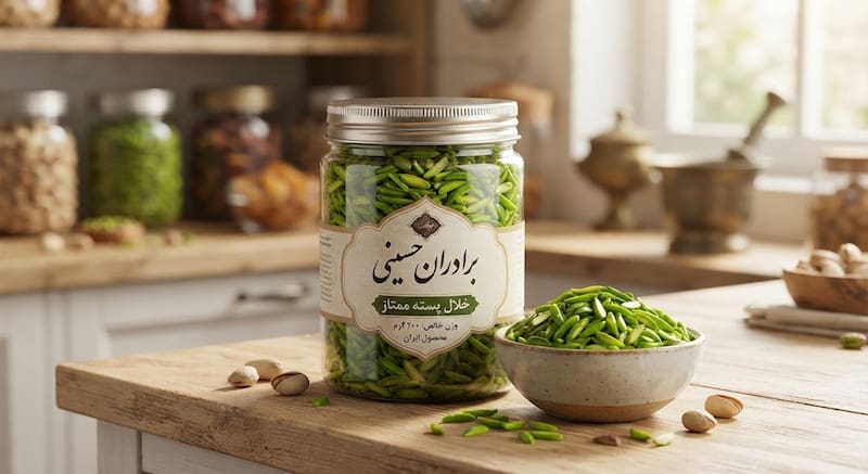 خلال پسته برادران حسینی با کیفیت مناسب عرضه تجاری