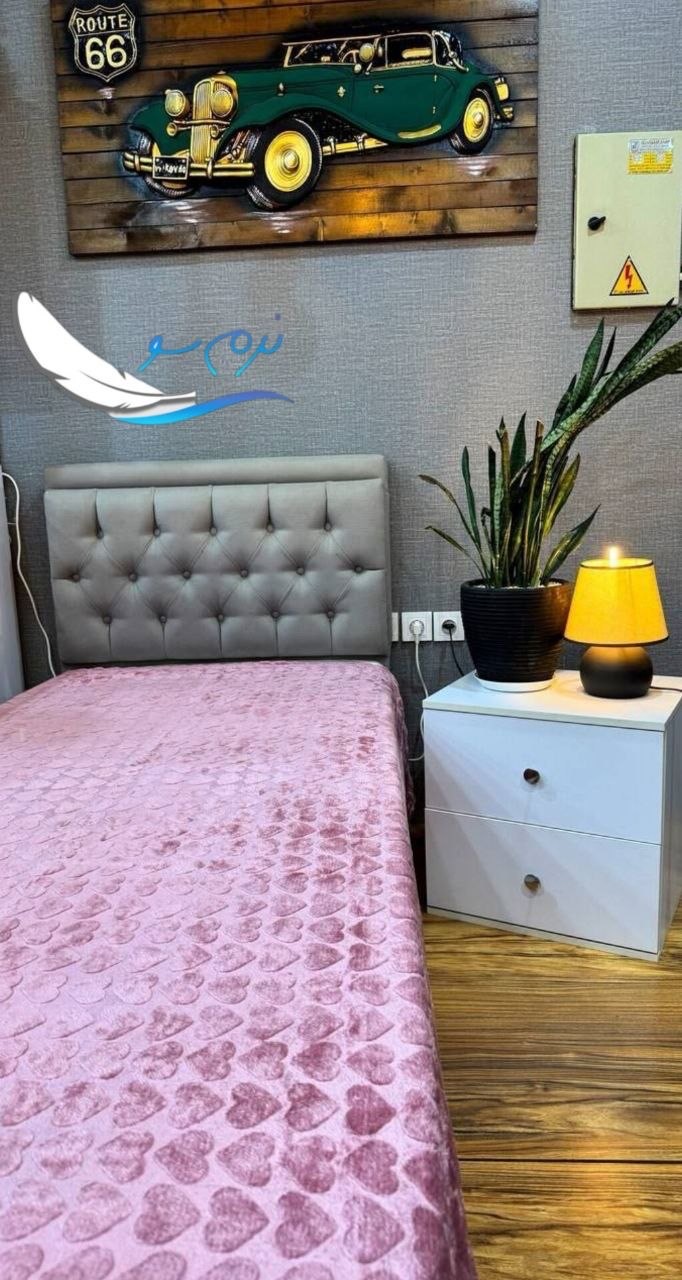 خرید ارزان و عمده پتو مسافرتی سنس طرح قلبی تک نفره