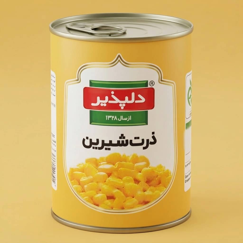 کنسرو ذرت شیرین دلپذیر با طعم طبیعی