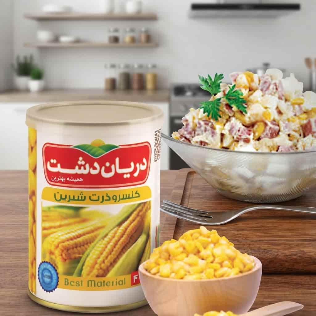 کنسرو ذرت دریان دشت با طعم طبیعی