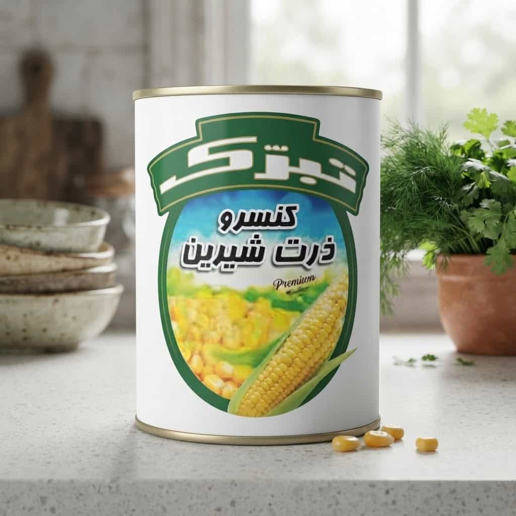 کنسرو ذرت تبرک با کیفیت مناسب و طعم شیرین