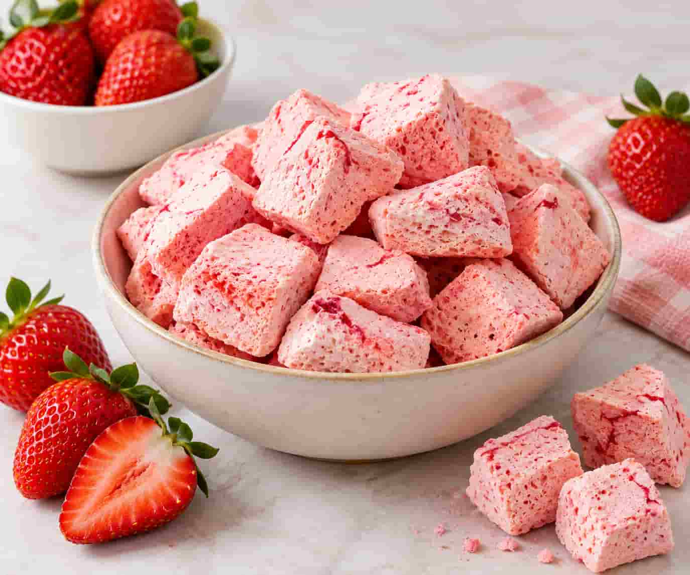 بستنی خشک طعم توت فرنگی خوش خوراک برای بسته های هدیه